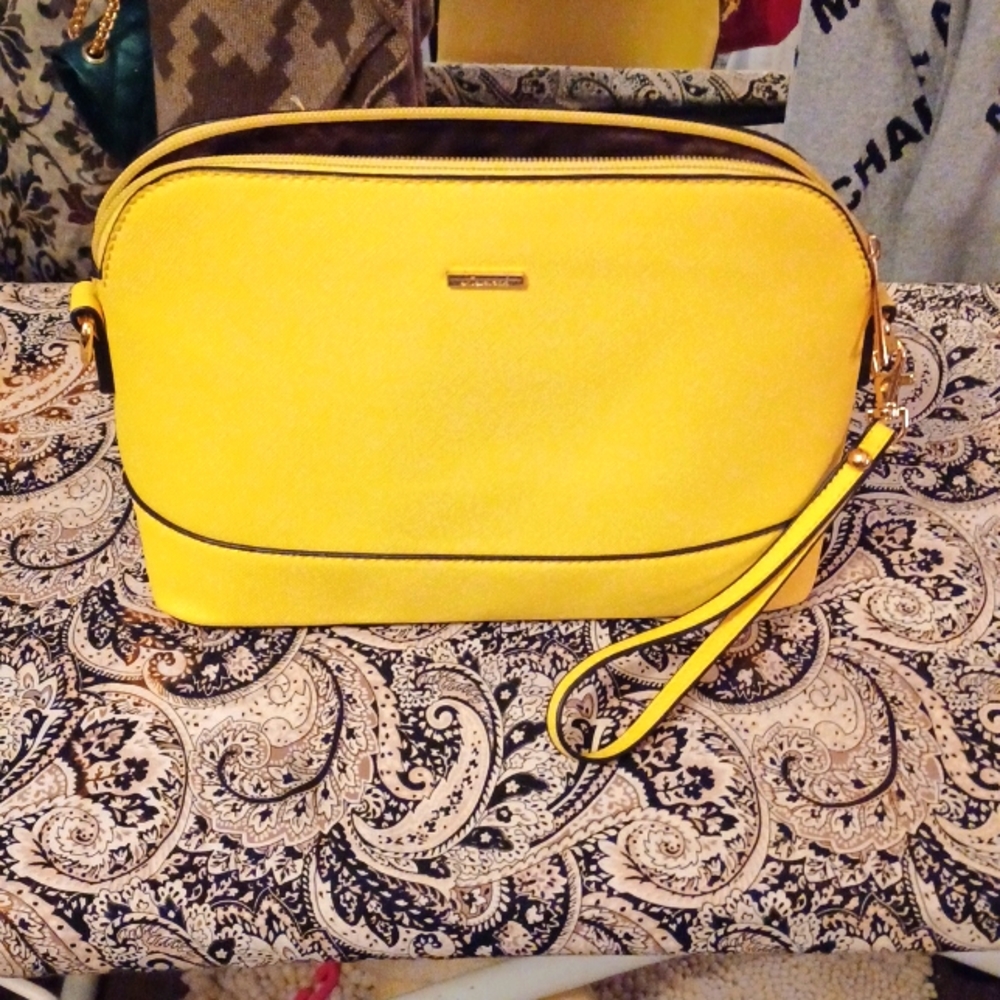 Yellow Clutch Wristlet